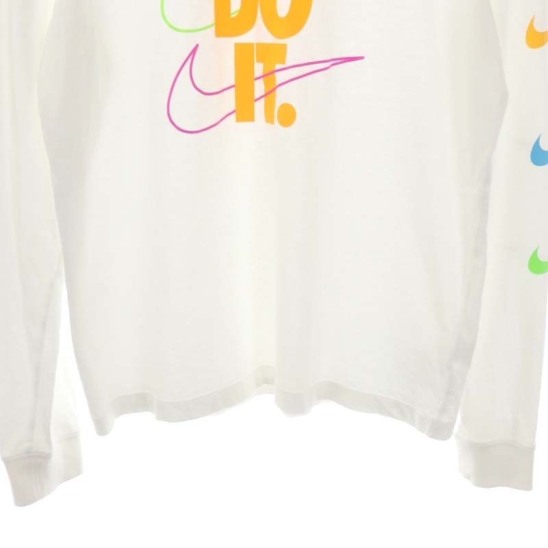 ナイキ NIKE NSW SP BRANDMARKS L/S Tシャツ カットソー 長袖 プリント L 白 ホワイト マルチカラー /ES ■OS メンズ_画像5