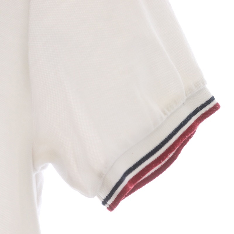プラダ PRADA ラバー ライン ポロシャツ カットソー 半袖 ロゴパッチ L 白 赤 黒 /CX ■OS メンズ_画像5