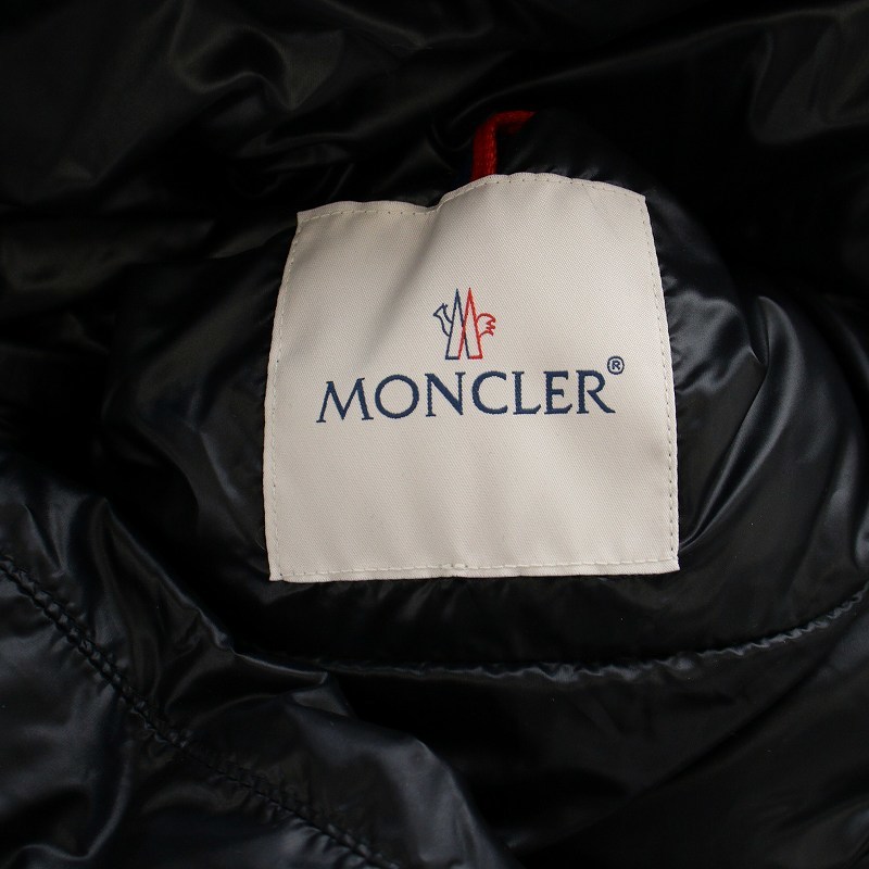 モンクレール MONCLER 22AW セリッテ SERITTE ダウンジャケット ハイネック ジップアップ フード アニメタグ 0 XS 黒 ブラック_画像9