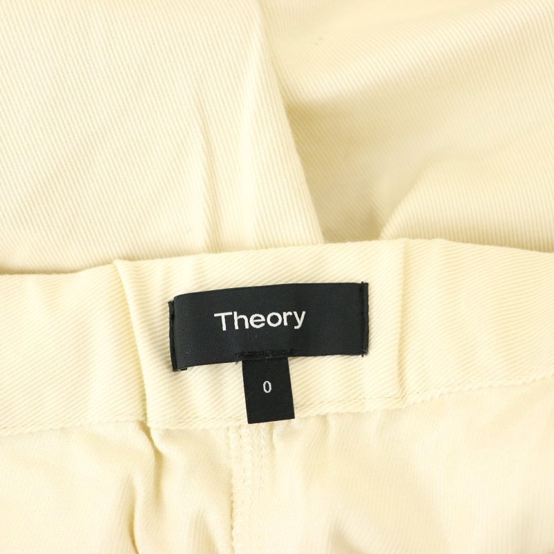 セオリー theory 21SS DRAPE COTTON TWL CURVE PANT PL パンツ テーパード ストレッチ ジッパーフライ 0 アイボリー /DO ■OS レディース_画像3