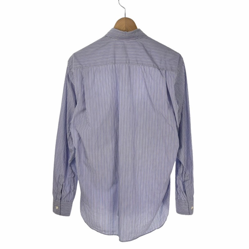 コムデギャルソンシャツ COMME des GARCONS SHIRT ウールポケットストライプシャツ 長袖 S 白 青 ホワイト ブルー S19058 メンズ_画像2