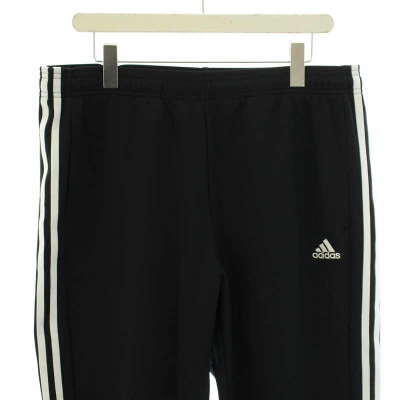 adidas M MUSTHAVES 3ストライプスウォームアップジョガーパンツ イージーパンツ 2XO 4L 黒 ブラック 白 ホワイト DV1097 メンズ_画像4