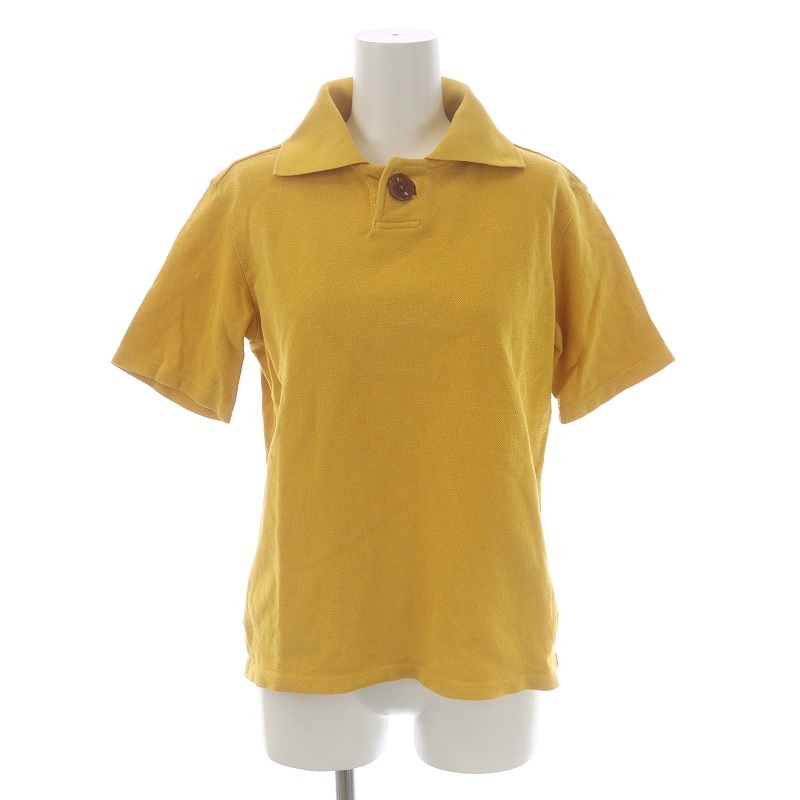 キャピタル kapital ポロシャツ 半袖 コットン 1 S マスタード 黄色 イエロー /SI20 レディース_画像1