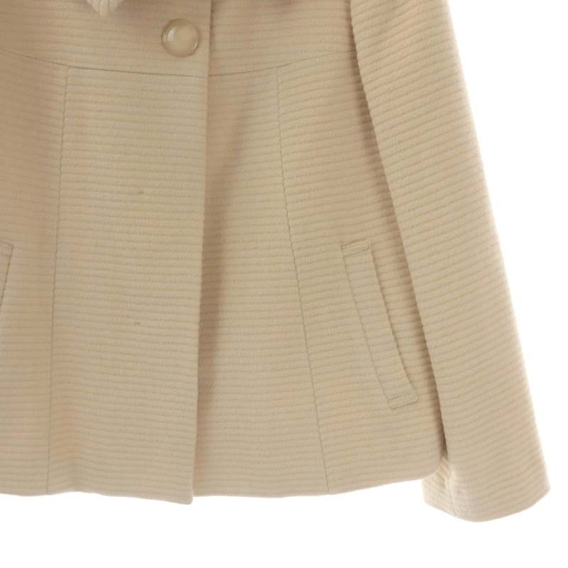  Rope ROPE wool Anne gola jacket total lining 9 beige /HK #OS lady's 