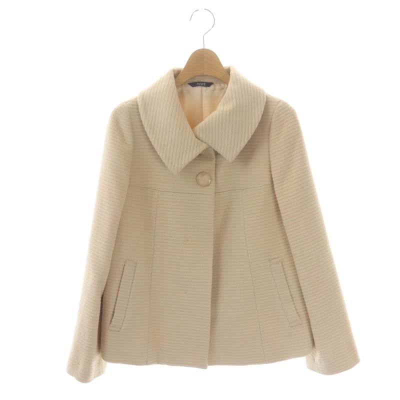  Rope ROPE wool Anne gola jacket total lining 9 beige /HK #OS lady's 