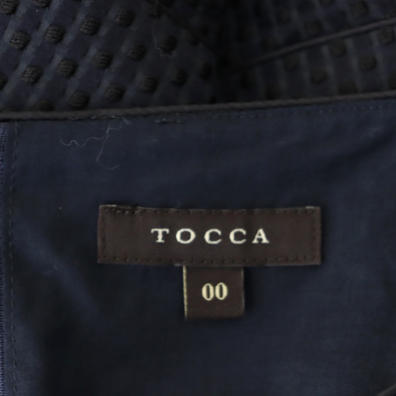  Tocca TOCCA MARRAKECH dress One-piece knees height Jaguar do short sleeves 00 navy blue navy /HK #OS lady's 