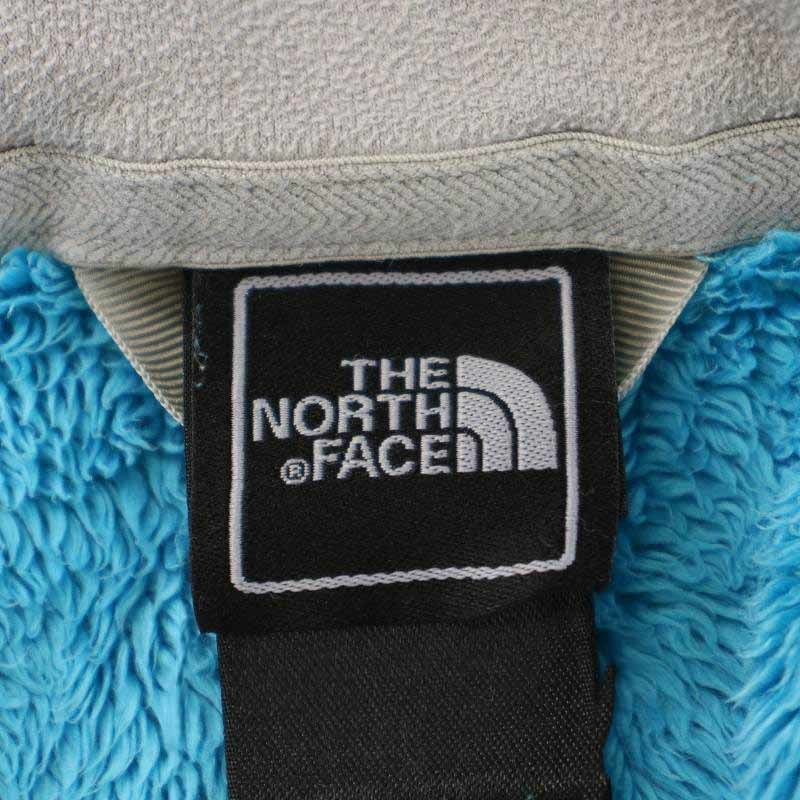 ザノースフェイス THE NORTH FACE フリースジャケット ハイネック スタンドカラー ジップアップ ロゴ刺繍 L 青 ブルー /YI7 メンズ_画像9