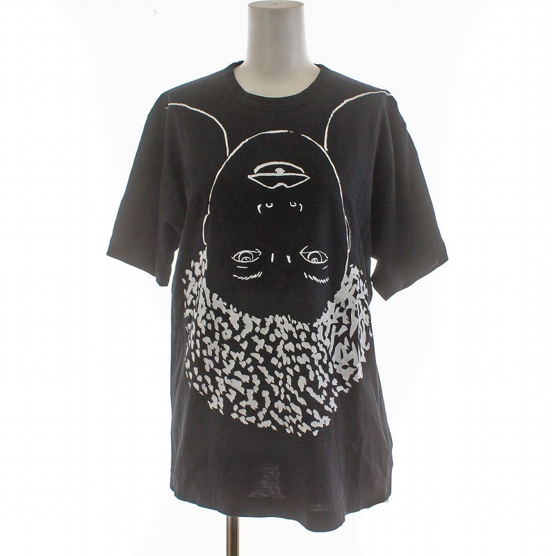 コムデギャルソンシャツ COMME des GARCONS SHIRT Agathe Gonnet Tシャツ カットソー 半袖 プリント アート W14113 M 黒_画像1