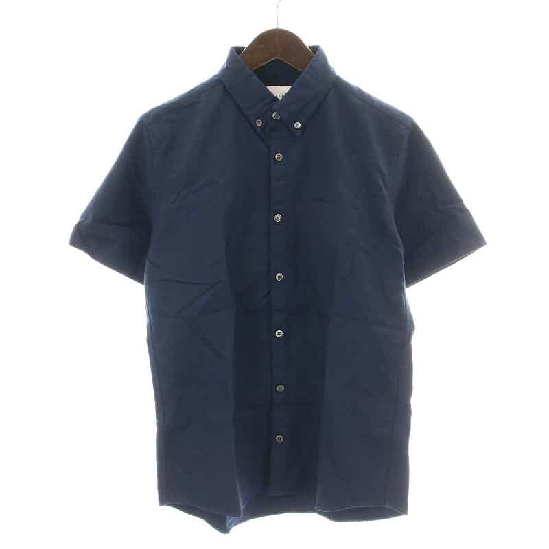 ユナイテッドトウキョウ UNITED TOKYO ボタンダウンシャツ カジュアルシャツ 半袖 2 M 紺 ネイビー /NW41 メンズ_画像1
