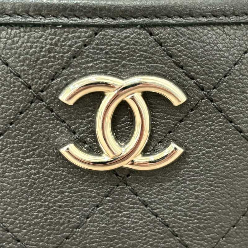 シャネル CHANEL ショルダーバッグ チェーン 2way ロゴ カーフレザー 黒 ブラック 57642 レディース_画像7