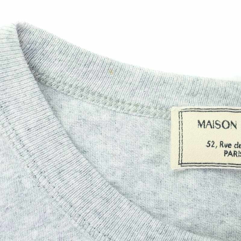 メゾンキツネ MAISON KITSUNE Tシャツ カットソー 半袖 プリント S グレー /AT10 メンズ_画像6