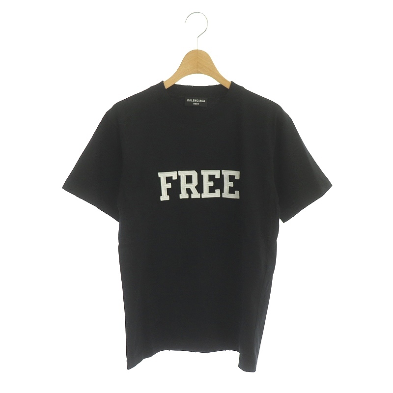 バレンシアガ BALENCIAGA FREE Tシャツ カットソー XS 黒 ブラック /MF ■OS ■SH メンズ