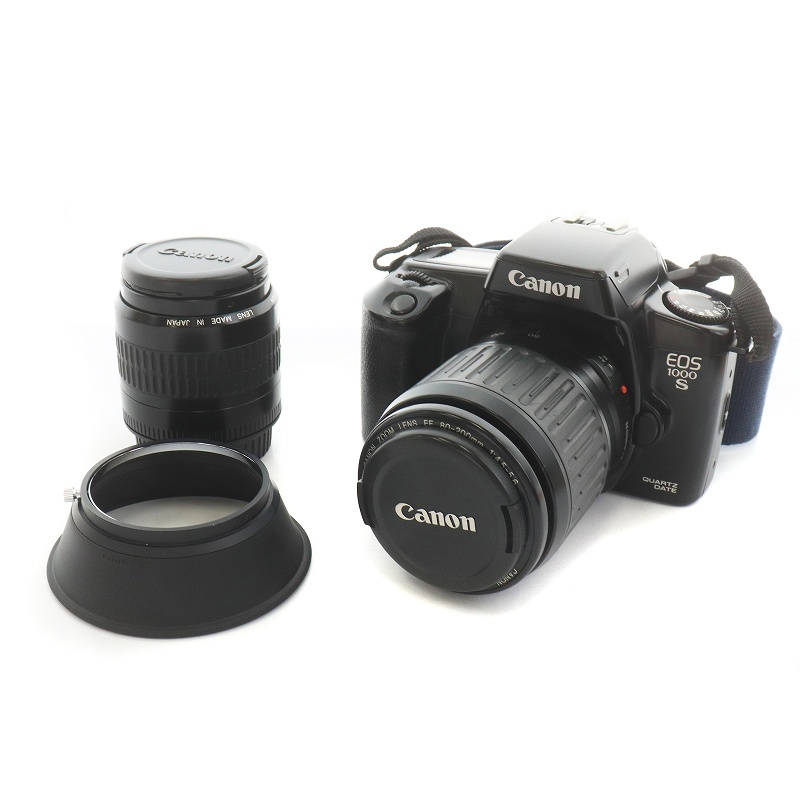 キャノン Canon EOS 1000S 一眼レフ フィルムカメラ フォーカルプレーンシャッター式 レンズセット ジャンク品 80-200mm 1:4.5-5.6 黒_画像1