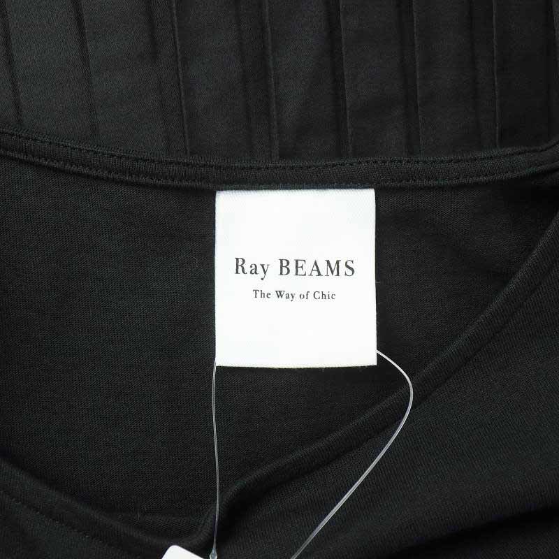 未使用品 レイビームス Ray Beams バックプリーツボートネックTシャツ カットソー 長袖 黒 ブラック 63-14-0209-101 /AT24 レディース_画像4