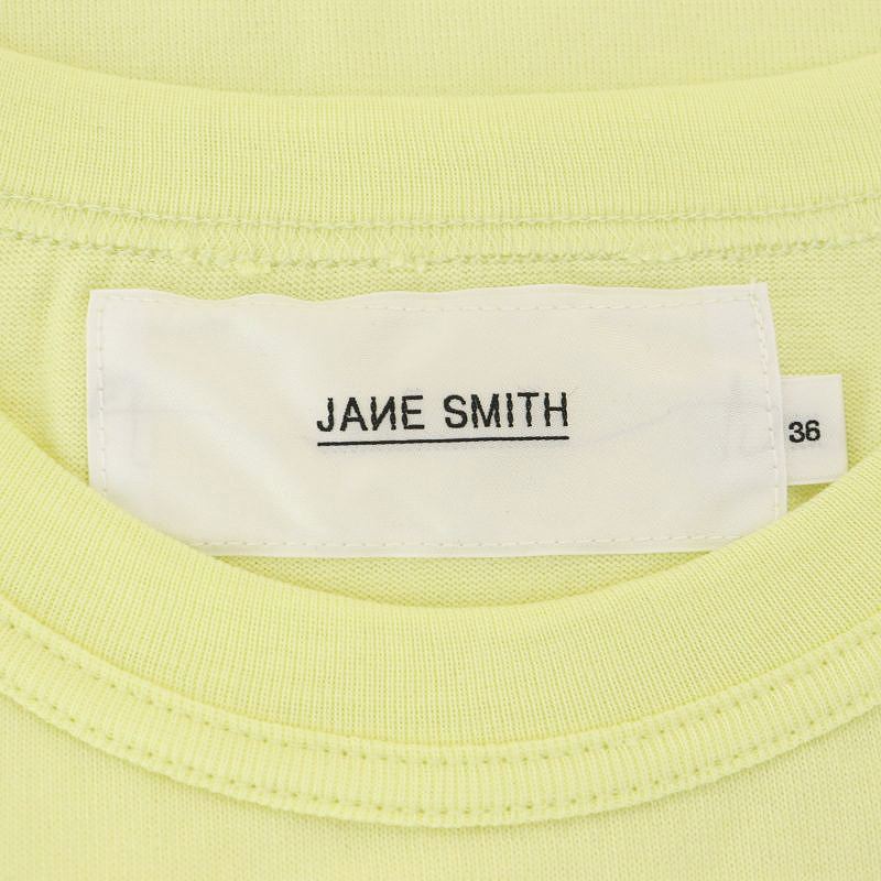 ジェーンスミス JANE SMITH 23SS 半袖Tシャツ カットソー クロップド 36 黄色 イエロー /ES ■OS レディース_画像3