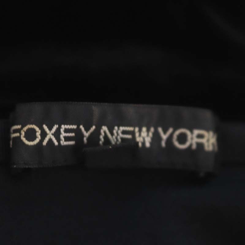 フォクシーニューヨーク FOXEY NEW YORK ベロア ジップアップパーカー ジャケット 前開き 38 黒 ブラック 19818 /NR ■OS レディース_画像3
