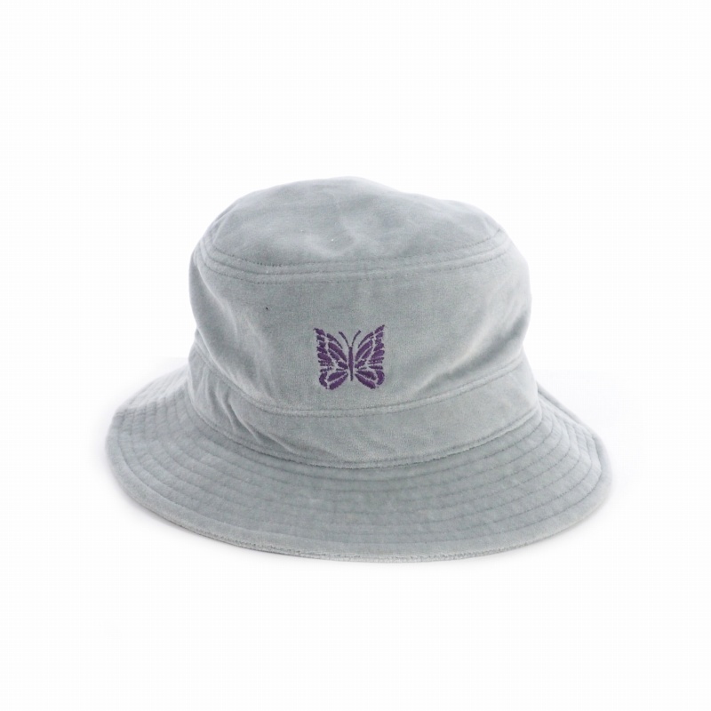  Needles игла zNeedles bucket hat velour панама bake - велюр шляпа M голубой мужской женский 