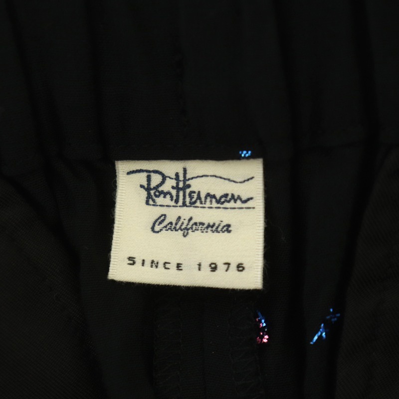 ロンハーマン Ron Herman 22SS イージーパンツ 刺繍 総柄 XS 黒 マルチカラー ブラック /NR ■OS レディース_画像3