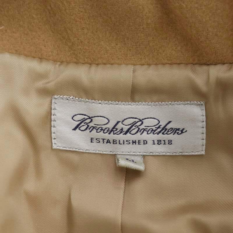  Brooks Brothers BROOKS BROTHERS wool long coat outer cashmere .11 beige /HK #OS lady's 