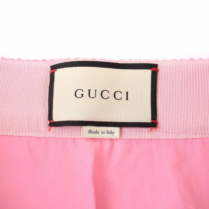 グッチ GUCCI 2017年製 スカート ミニ ツイード 台形 46 XL ピンク /TK レディース_画像6