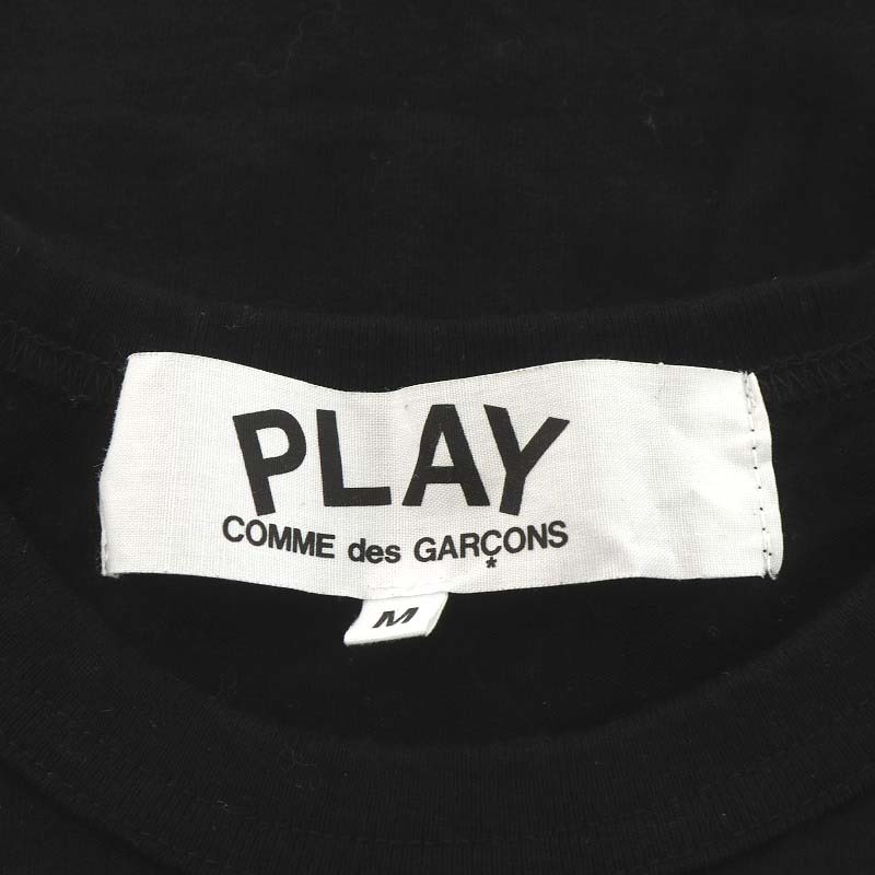 プレイコムデギャルソン PLAY COMME des GARCONS AD2020 Tシャツ カットソー 半袖 ロゴ M 黒 ブラック AZ-T188_画像4