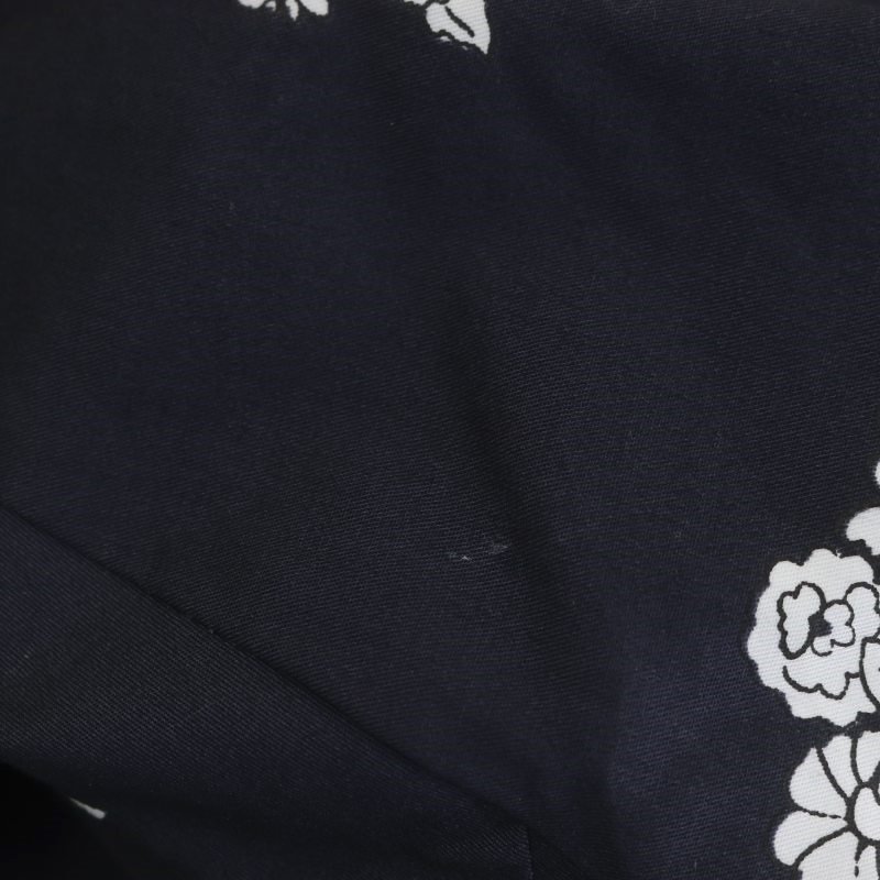 マックス&コー MAX&CO. ワンピース ひざ丈 半袖 花柄 40 紺 ネイビー /MF ■OS レディース_画像8