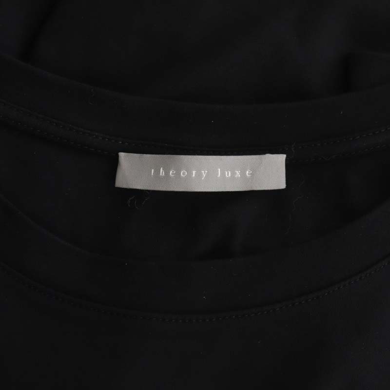 セオリーリュクス theory luxe 23SS Sophia Jersey Eva Tシャツ カットソー 半袖 038 黒 ブラック /ES ■OS レディース_画像3