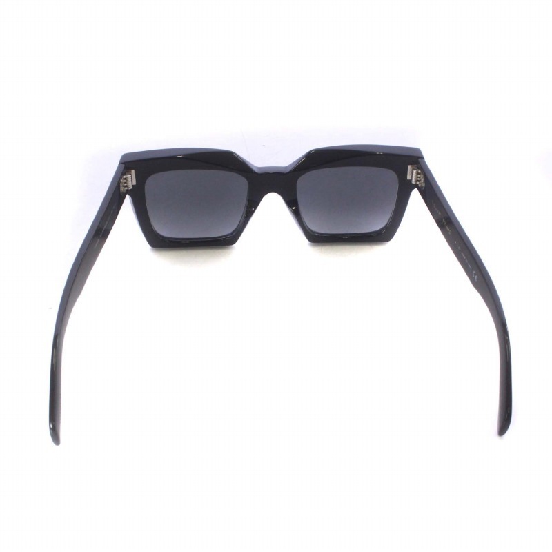 セリーヌ CELINE ポラライズド POLARIZED サングラス セルフレーム 偏光 スクエア型 ロゴ 51□22 140 黒 ブラック CL401301 /XZ ■OH ■GY1_画像3