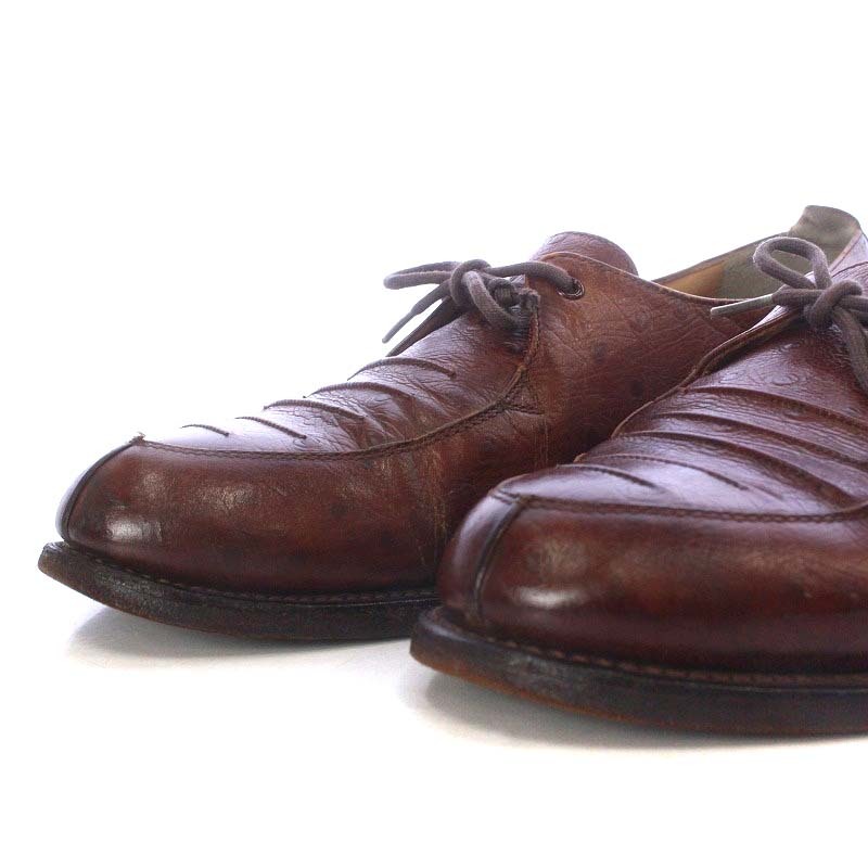  Issey Miyake ISSEY MIYAKE Vintage 80 period business shoes dot pattern leather 25.5EEcm tea color Brown /YO2 #SH men's 