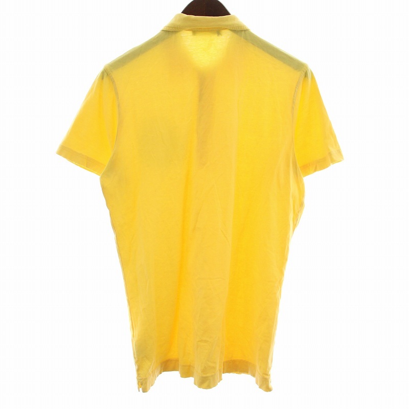 ディースクエアード DSQUARED2 ポロシャツ 半袖 プリント ダメージ加工 M イエロー 黄色 ■GY19 /MW メンズ_画像2