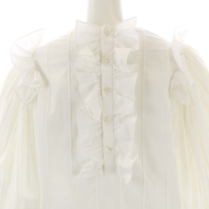 yoliyori 22AW cotton candy blouse long sleeve 34 white white /MF #OS lady's 