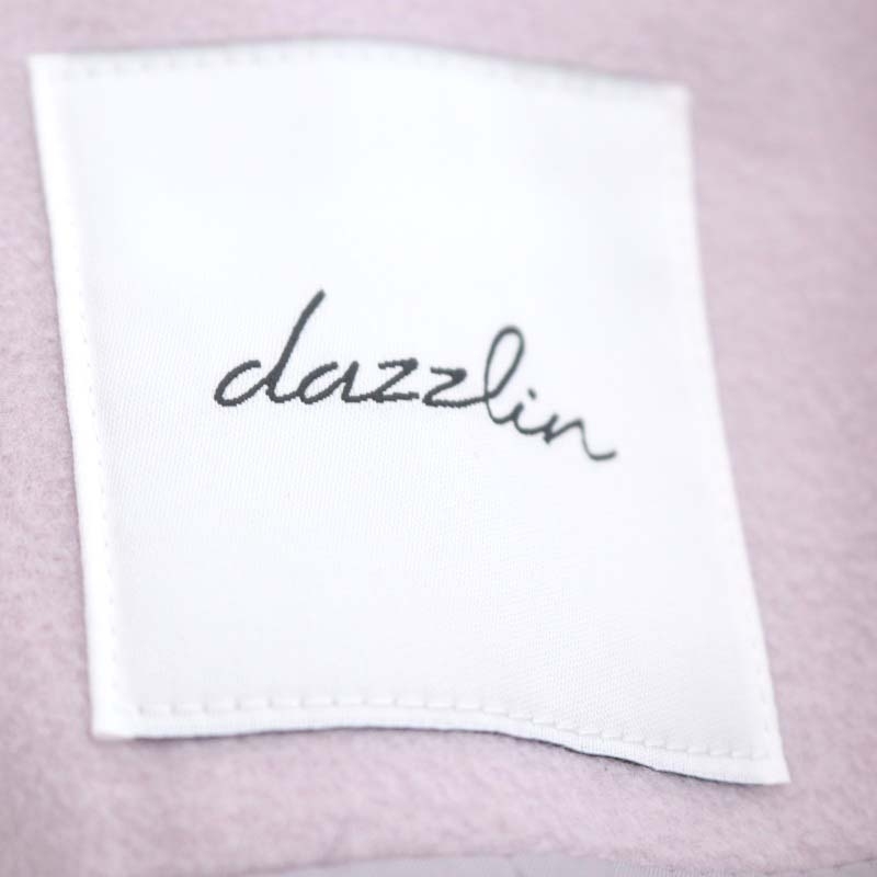  Dazzlin 22AW assortment over coat outer long da blue metallic ru button ribbon belt attaching F lavender Pink Lady -s