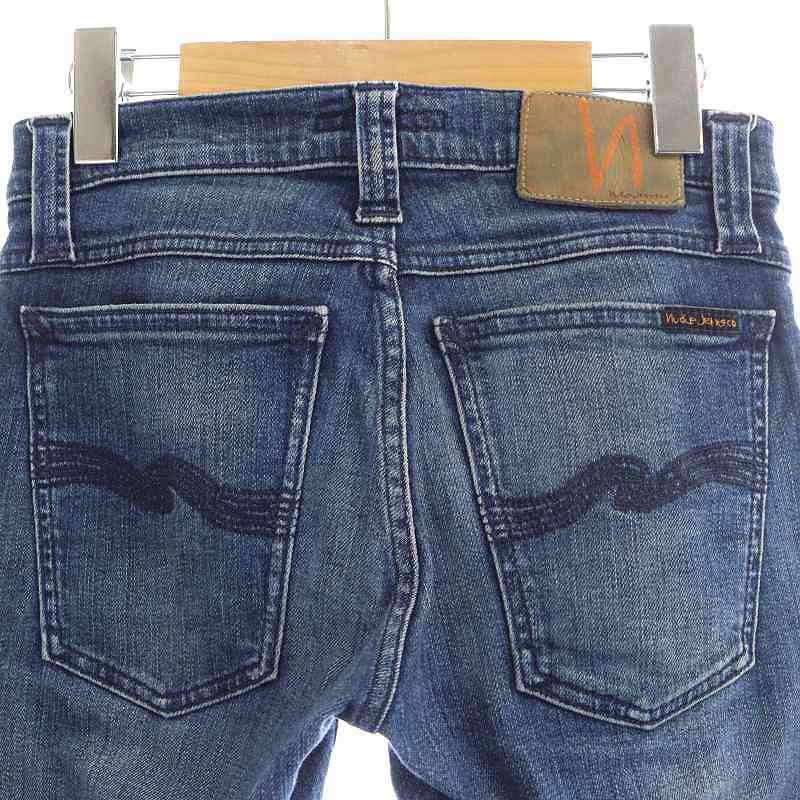 ヌーディージーンズ nudie jeans 加工デニムパンツ ジーンズ スキニー ストレッチ 25 青 ブルー /HK ■OS レディース_画像6