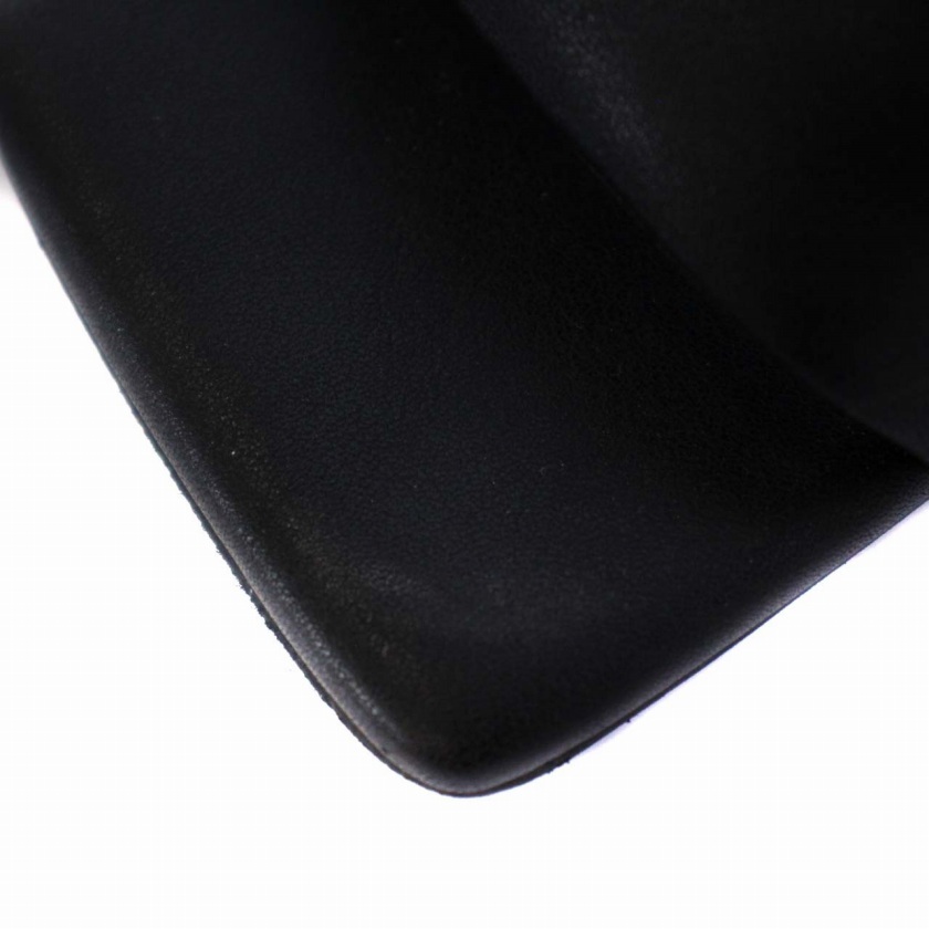 イーボル EVOL パテッドデザインストラップサンダル ハイヒール レザー 24cm 黒 ブラック IU9981 /BM レディース_画像6
