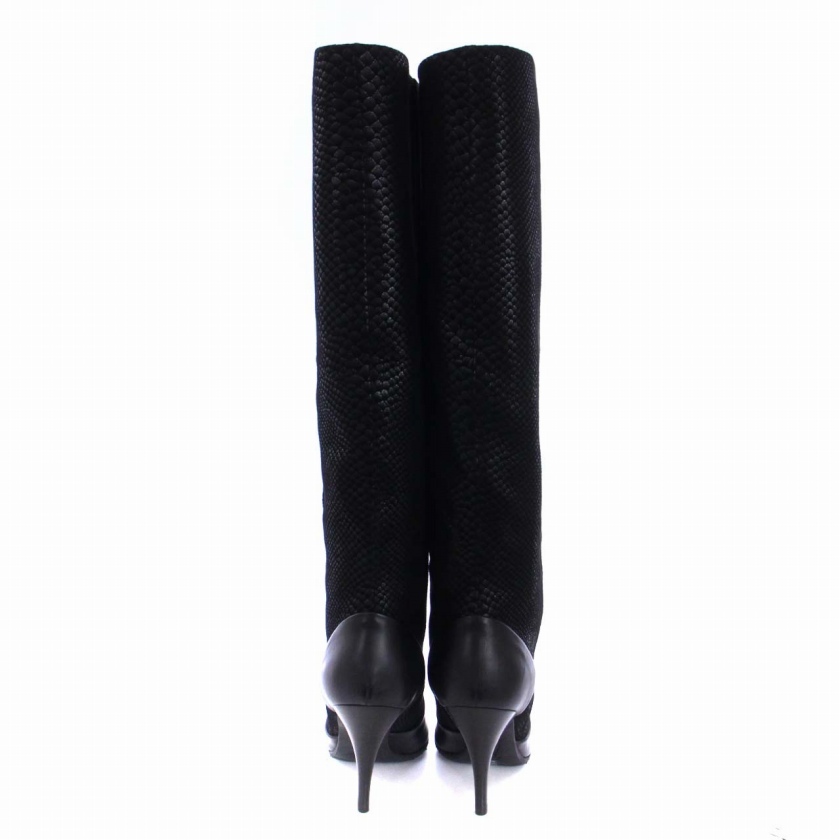  Giuseppe Zanotti дизайн GIUSEPPE ZANOTTI DESIGN сапоги высокий каблук po Inte dotu черный ko кожа 22cm чёрный женский 