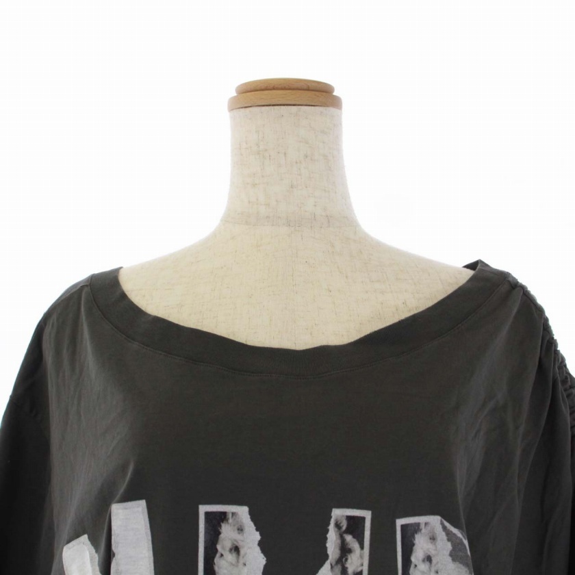 メゾンマルジェラ 1 Maison Margiela 1 16SS フォトデザインスカルプリントクルーネック Tシャツ カットソー 半袖 M グレー レディース_画像5