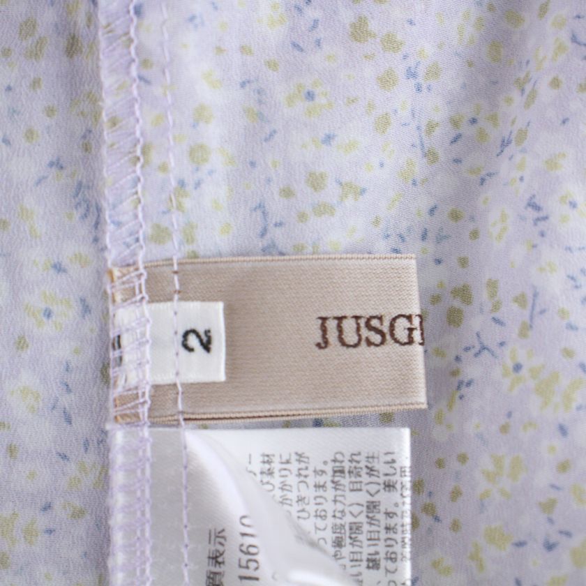  Jusglitty JUSGLITTY 21AW маленький цветок оборка блуза рубашка короткий рукав 2 M фиолетовый лиловый 41315610 /BM женский 