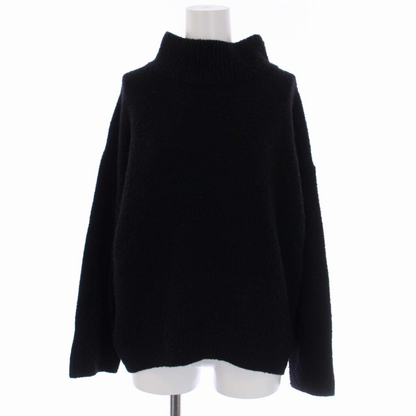  Macintosh London MACKINTOSH LONDON вязаный свитер длинный рукав с высоким воротником шерсть нейлон 38 M чёрный женский 