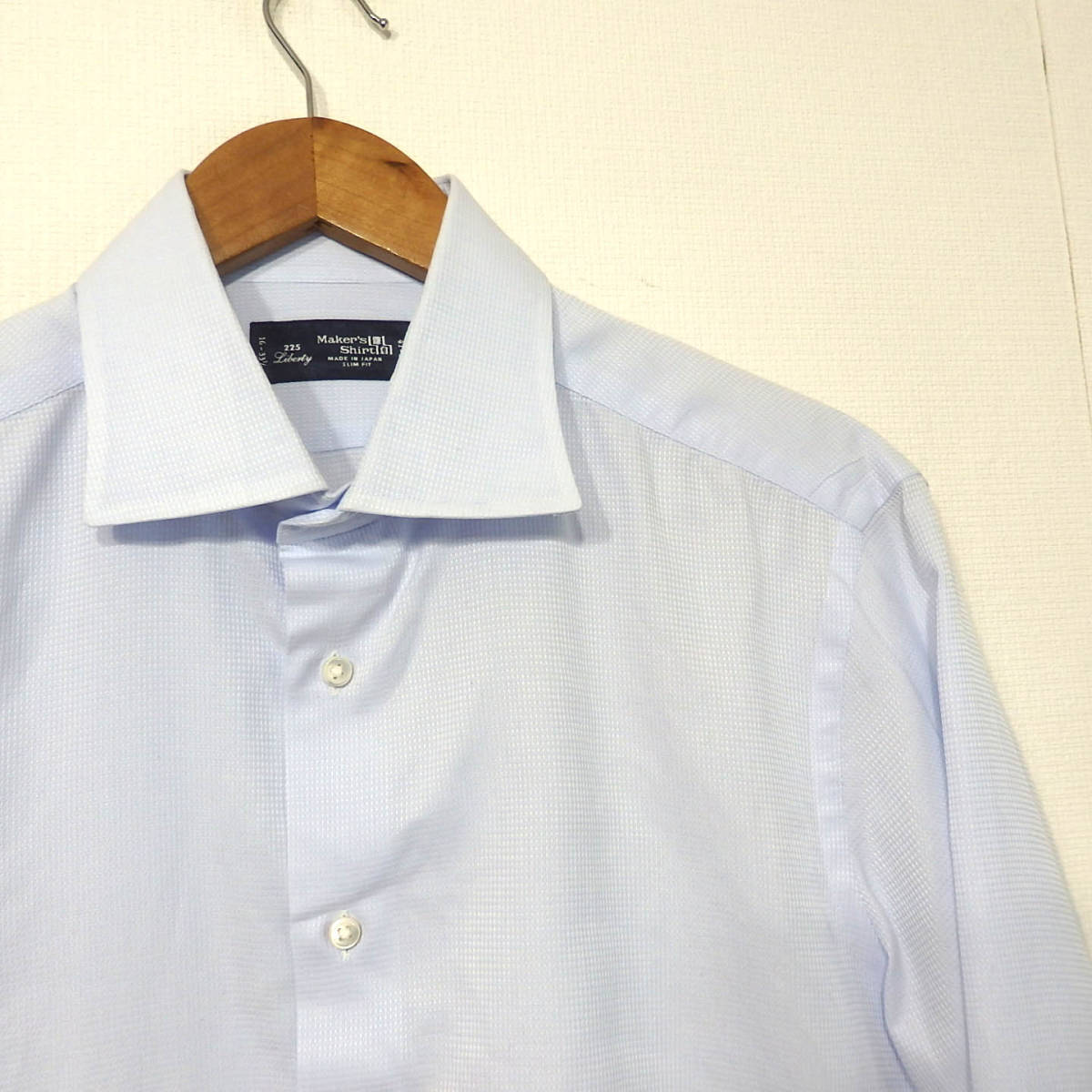 【送料無料】メーカーズシャツ鎌倉ドレスシャツ/淡い水色　４１－８５　スリムフィット　日本製_画像4