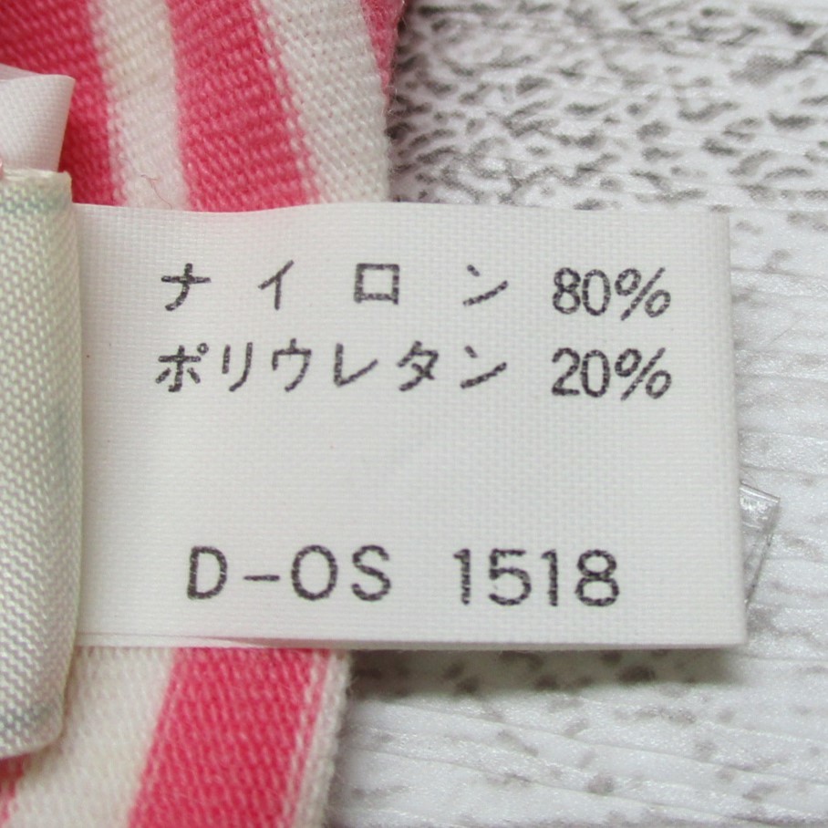 K8434★ピンク×白 RUNLY かわいい ストライプ 背中リボン 日本製 9Mサイズ レディース水着 ワンピース 海 プール ビーチ リゾート 衣装_画像9