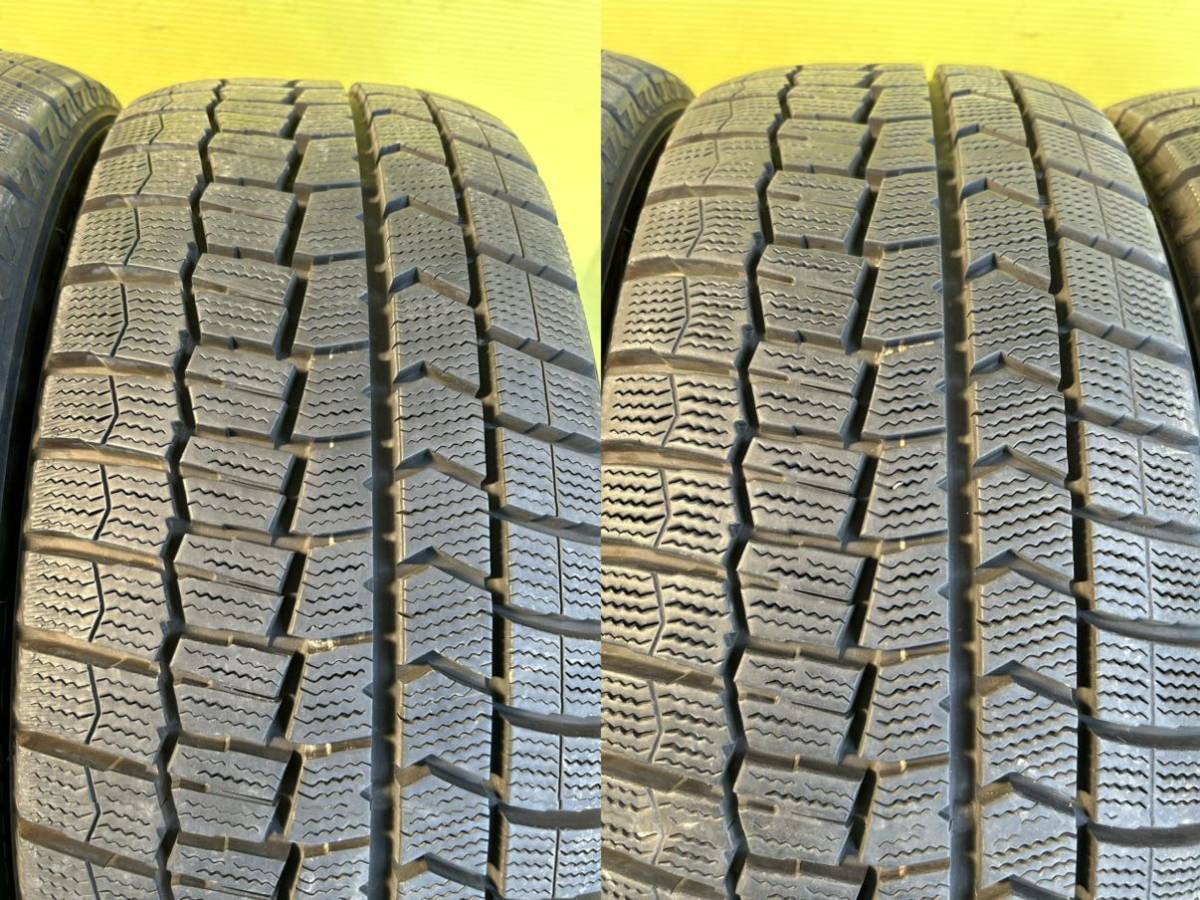 バリ山225/45R17 2018年スダットレス DUNLOP WINTER MAXX タイヤアルミセット 5穴 PCD100 ET+48 17×7J ハブ67mmプリウス インプレッサ等_画像4