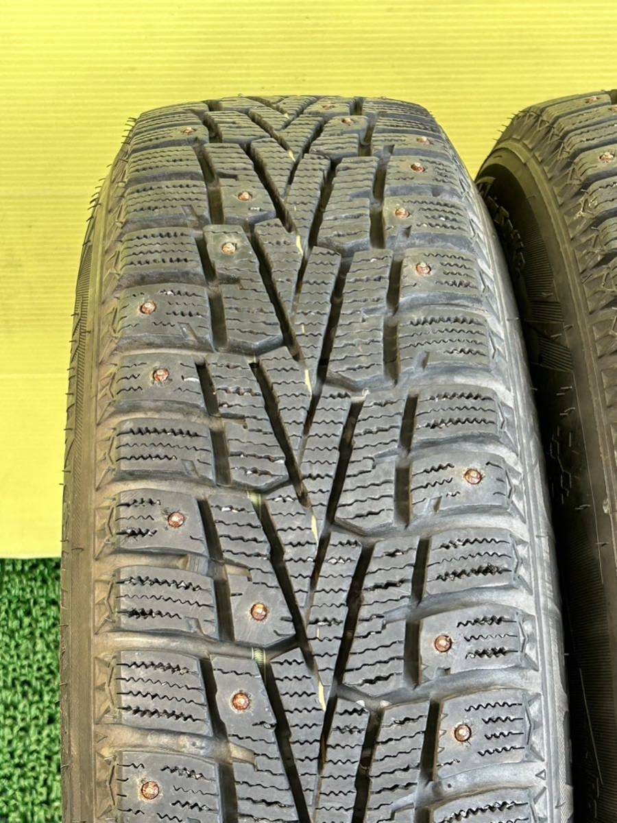 185/70R14 2014年スパイクタイヤ ROADSTONE WINGUARD 4本セット トヨタ カローラ フィールダー 120系純正4穴 PCD100 14×6J ハブ54mm_画像10