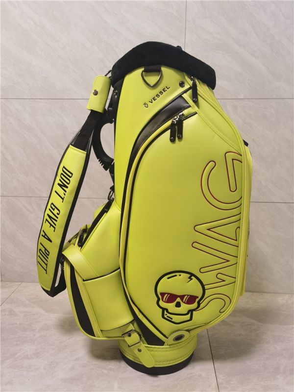 ★★★090 Golf Bag 　キャディーバック ゴルフバッグ PU レザー,9型，4.8kg,