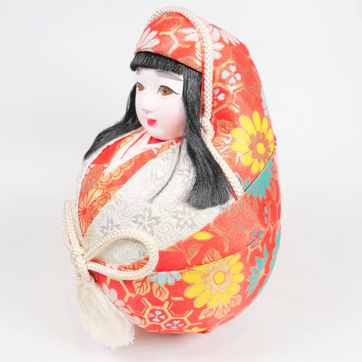 中古品★民芸品 人形 姫だるま 高さ23.5cm_画像4