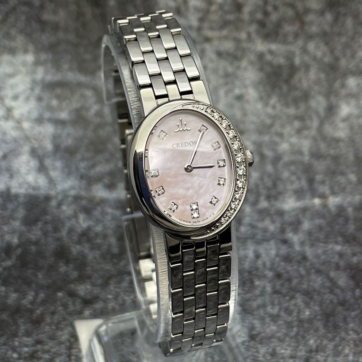 レディース腕時計 SEIKO CREDOR クレドール 24Pダイヤ シェル 美品
