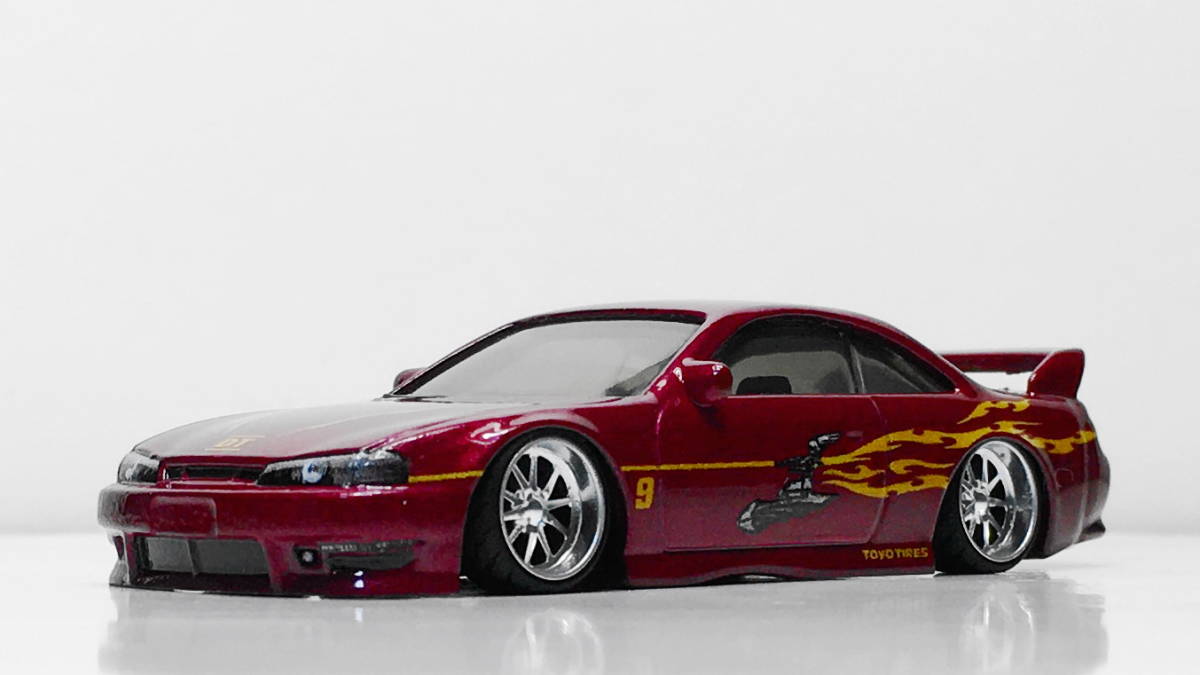 HOTWHEELS改ワイスピNissan 240SX（S14）深リムBUDNIK Gasser_画像1