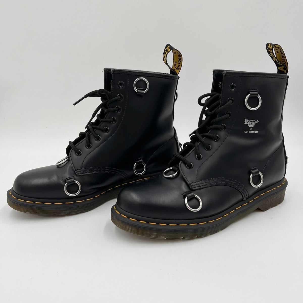 希少 美品 RAF SIMONS × Dr.Martens ドクターマーチン ラフシモンズ コラボ 1460リングブーツ ブラック黒 UK9 US10 28cm 25926001_画像10