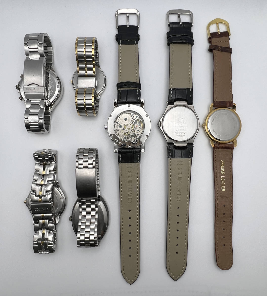 腕時計 まとめ売り 7点 ジャンク品 SEIKO CITIZEN RADO RICOH GUESS SANTO JOANNES等 デイト クォーツ ソーラー 手巻き メンズ腕時計_画像9