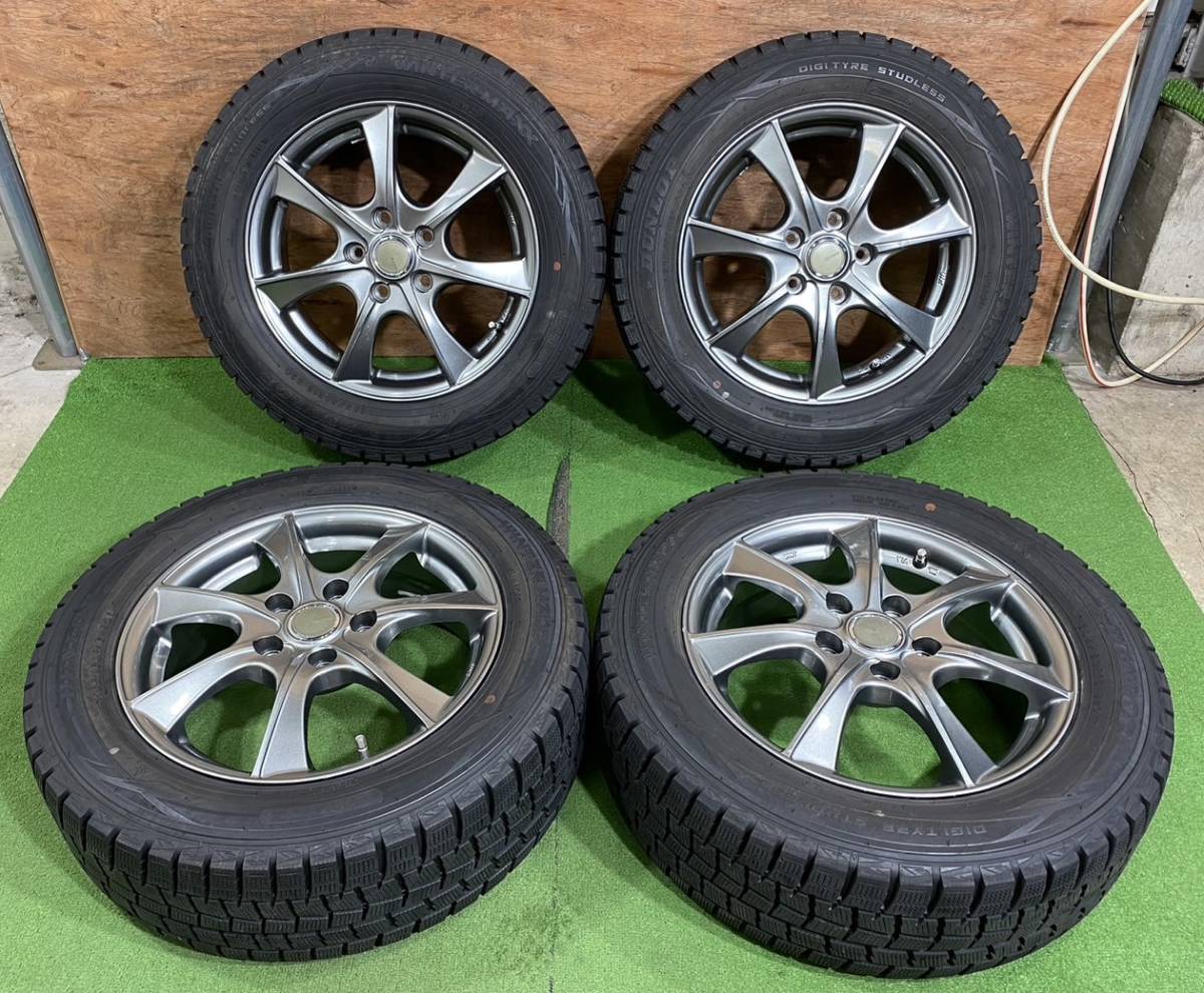 ★スタッドレスタイヤ★ 205/60R16 DUNLOP WINTER MAXX【2018年】(社外アルミホイール) 16X6J ET50 5H/114.3 4本セット！_画像1