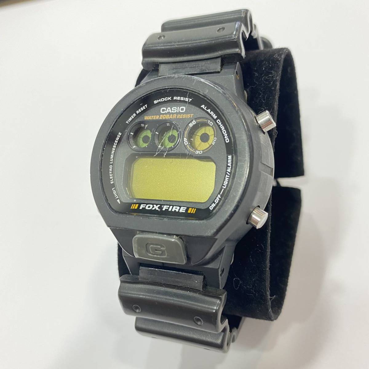 1円〜 動作未確認 CASIO G-SHOCK FOX FIRE DW-6900 カシオ Gショック フォックスファイヤー メンズ ブラック デジタル クォーツ 腕時計_画像2